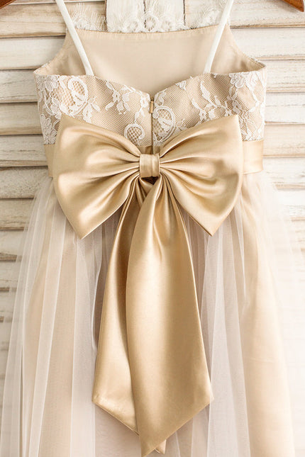 Robe Demoiselle D'Honneur Beige Doré - gallery 6