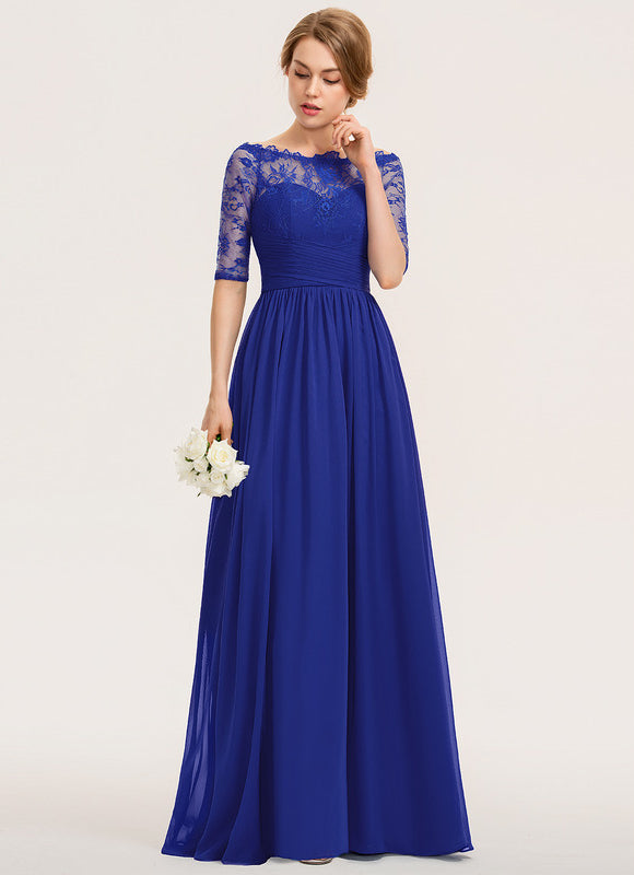 Robe Demoiselle D'Honneur Cobalt Élégante - gallery 1