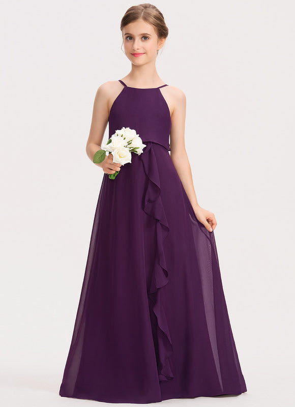 Robe Demoiselle D'Honneur Chiffon Enfant - gallery 2