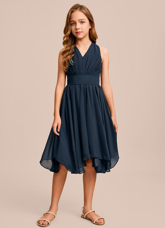 Robe Demoiselle D'Honneur Ailée Vert Pastel - gallery 2