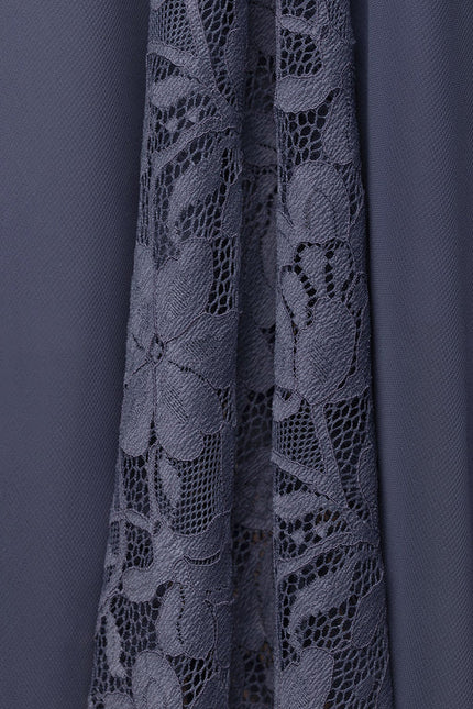 Robe Demoiselle D'Honneur Dentelle Marine - gallery 5
