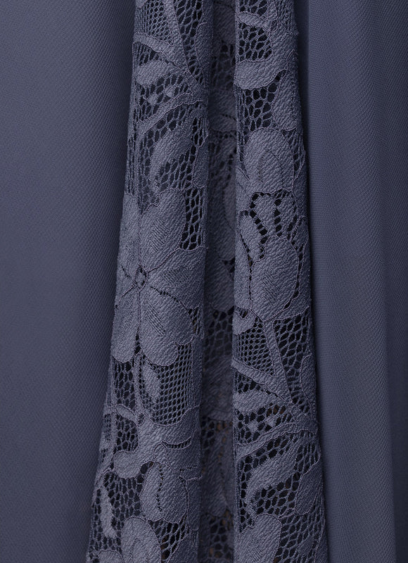 Robe Demoiselle D'Honneur Dentelle Marine - gallery 5