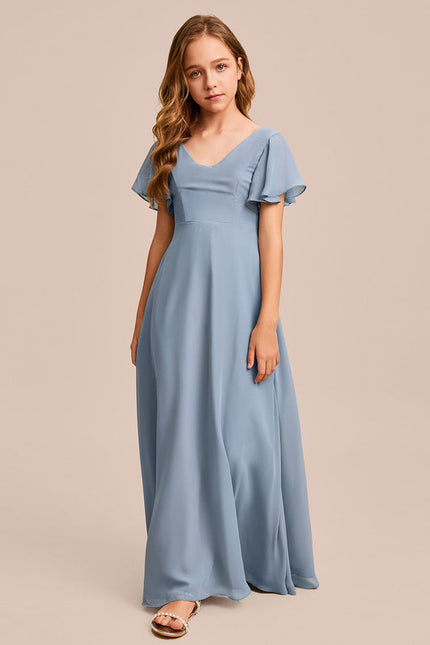 Robe Demoiselle D'Honneur Verte Éthérée - gallery 3