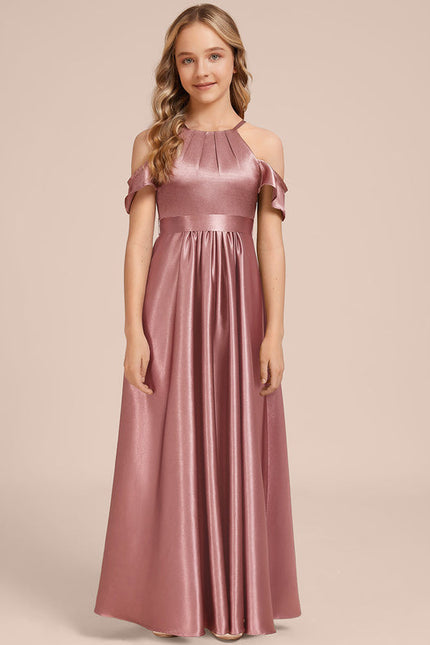 Robe Demoiselle D'Honneur Satin Bordeaux - gallery 5