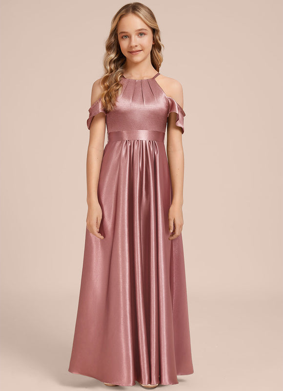 Robe Demoiselle D'Honneur Satin Bordeaux - gallery 5