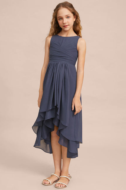 Robe Demoiselle D'Honneur Nuit Marine Fluide - gallery 4