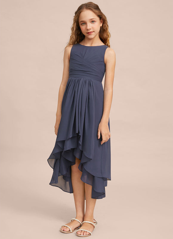 Robe Demoiselle D'Honneur Nuit Marine Fluide - gallery 4