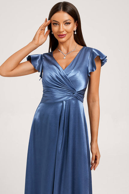 Robe Demoiselle D'Honneur En Satin - gallery 3