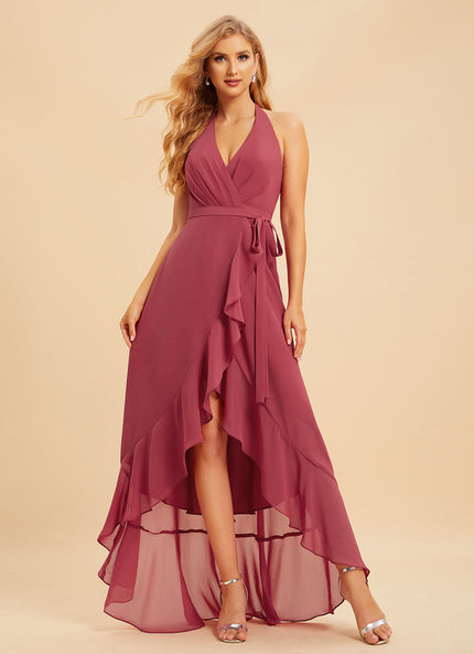 Robe Demoiselle D'Honneur Aérienne Pêche