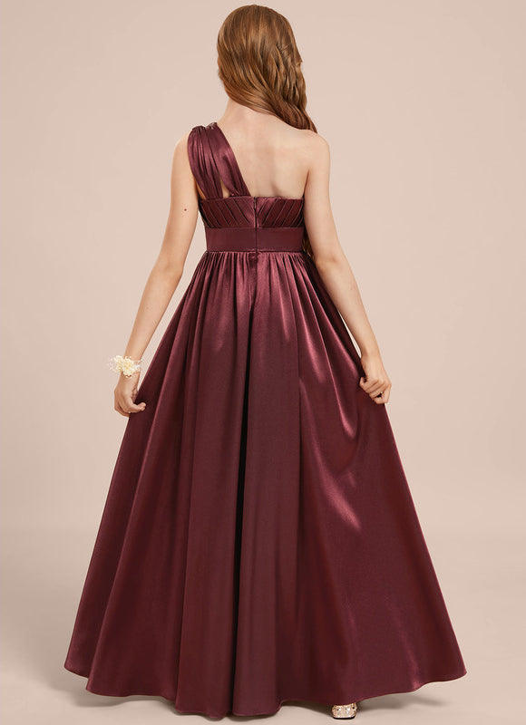 Robe Demoiselle D'Honneur Satin Unie Élégante - gallery 3