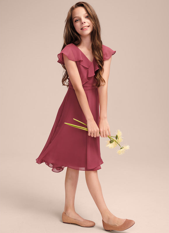 Robe Demoiselle D'Honneur Ailée Vert Pastel - gallery 3