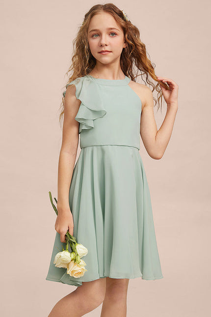Robe Demoiselle D'Honneur Flou Menthe - gallery 5