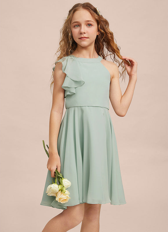 Robe Demoiselle D'Honneur Flou Menthe - gallery 5