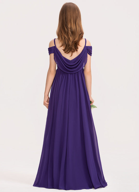 Robe Demoiselle D'Honneur Flottante Cerise - gallery 2