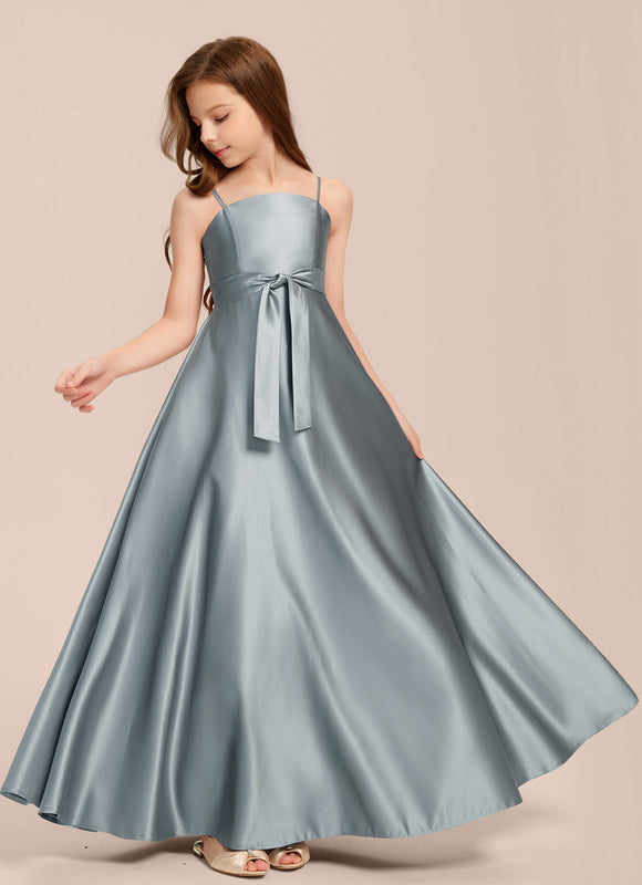 Robe Demoiselle D'Honneur Satin Aqua - gallery 4