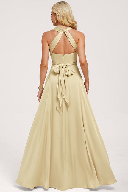 Robe Demoiselle D'Honneur Jaune Pale - gallery 8