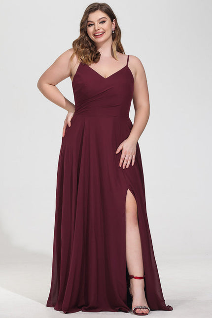 Robe Demoiselle D'Honneur Mousseline Beige - gallery 7