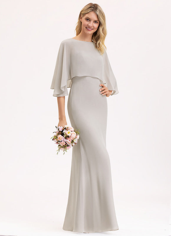 Robe Demoiselle D'Honneur Mousseline Épurée - gallery 2