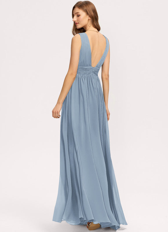 Robe Demoiselle D'Honneur Élégante Bordeaux - gallery 2