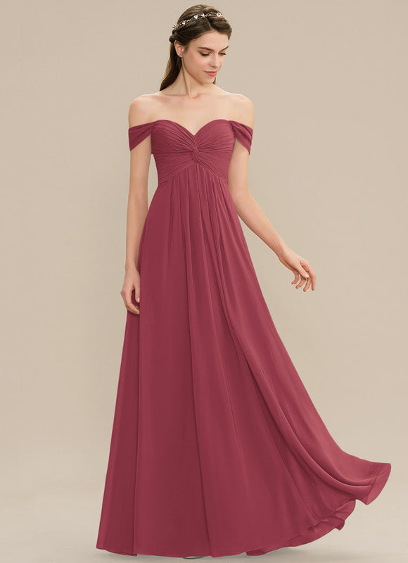 Robe Demoiselle D'Honneur Bordeaux Chic