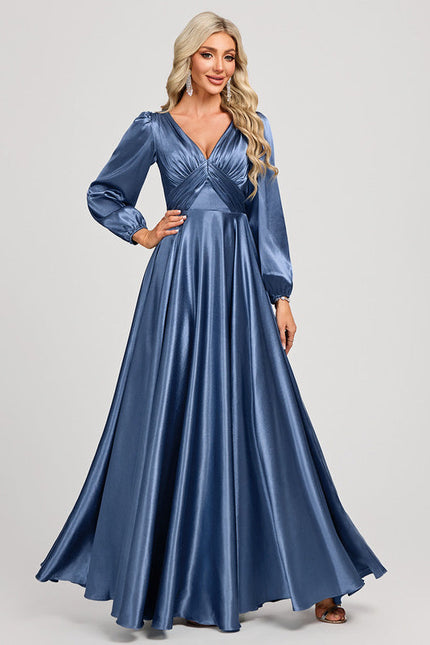 Robe Longue Satin Demoiselle D'Honneur