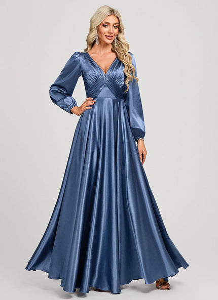 Robe Longue Satin Demoiselle D'Honneur