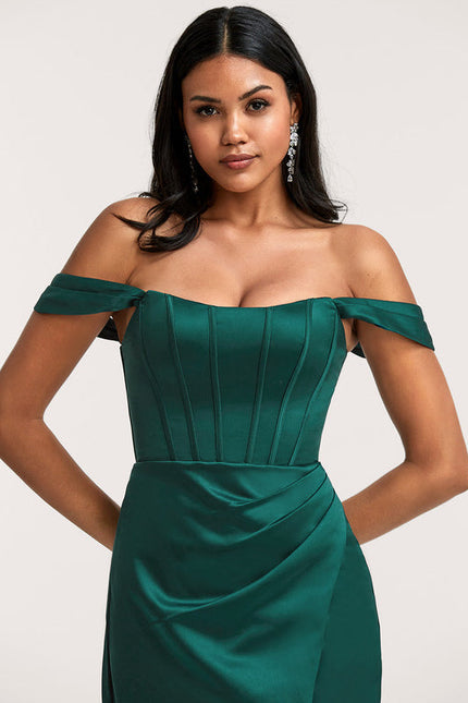 Robe Longue Demoiselle D'Honneur Vert Sauge - gallery 3