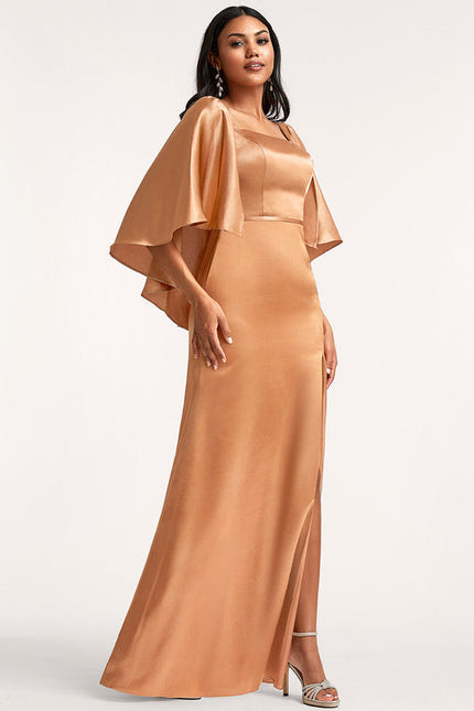 Robe Demoiselle D'Honneur Champagne Satin - gallery 1