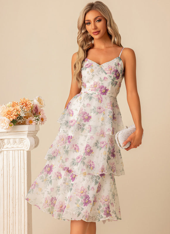 Robe Demoiselle D'Honneur Florale Cascade - gallery 3