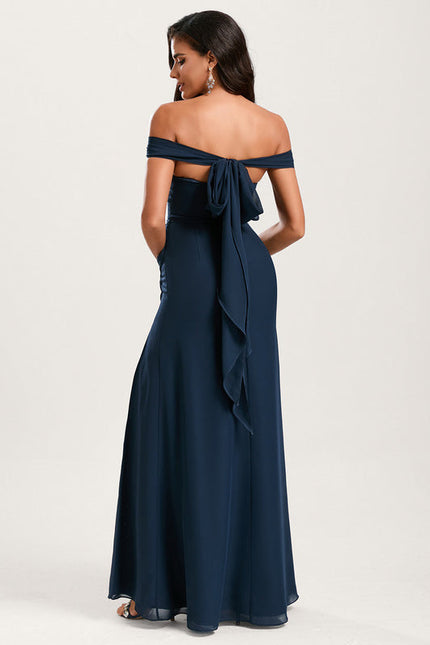 Robe Demoiselle D'Honneur Élégance Marine - gallery 2