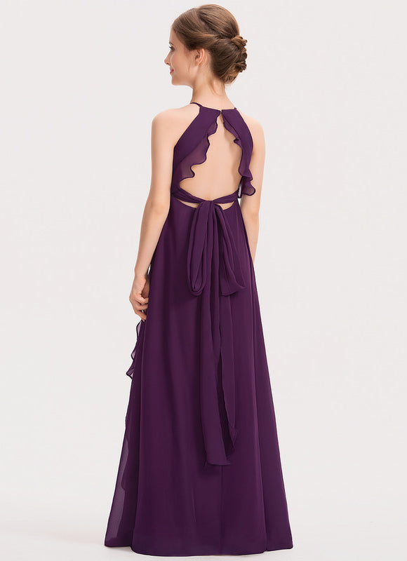 Robe Demoiselle D'Honneur Chiffon Enfant - gallery 4
