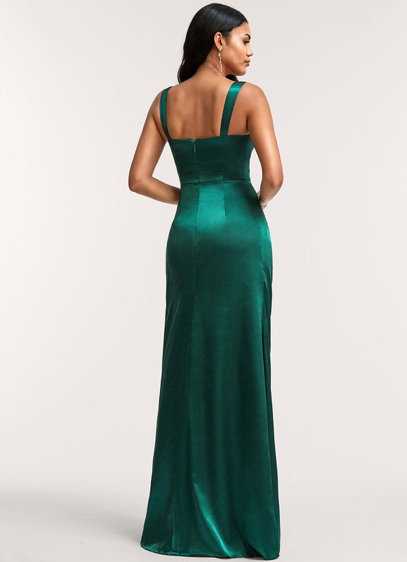 Robe Demoiselle D'Honneur Champagne Satin - gallery 4