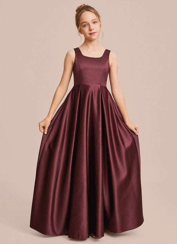 Robe Demoiselle D'Honneur Satinée Ciel - gallery 7