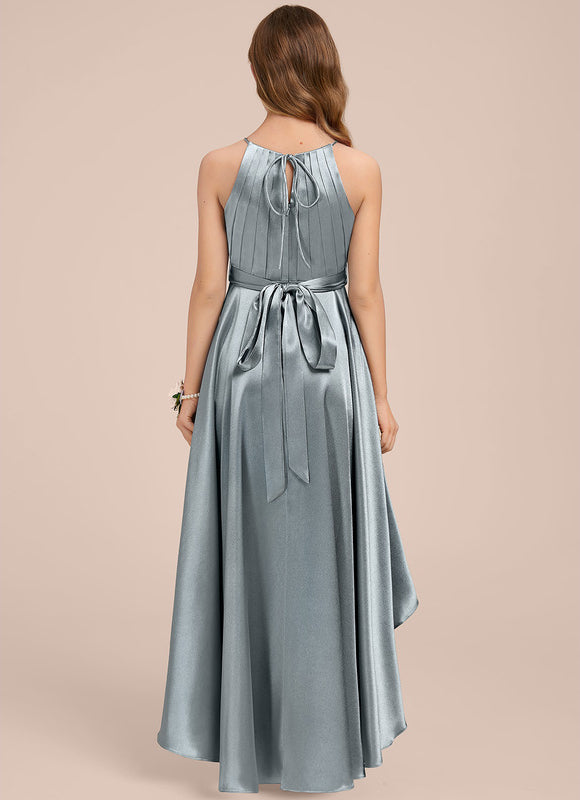 Robe Demoiselle D'Honneur Junior Asymétrique Satin - gallery 1