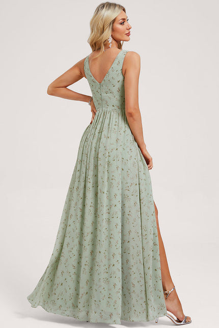 Robe Demoiselle D'Honneur Mousseline Beige - gallery 4