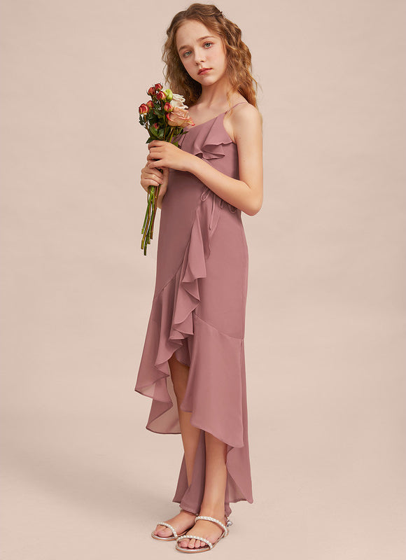 Robe Demoiselle D'Honneur Flottante Rosée - gallery 4