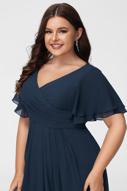 Robe Demoiselle D'Honneur Mousseline Beige - gallery 8