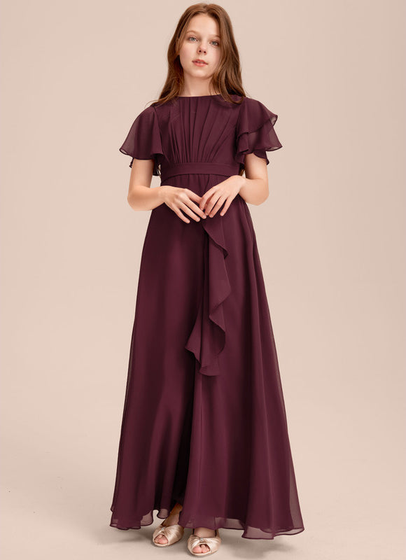 Robe Demoiselle D'Honneur Volante Prune - gallery 6