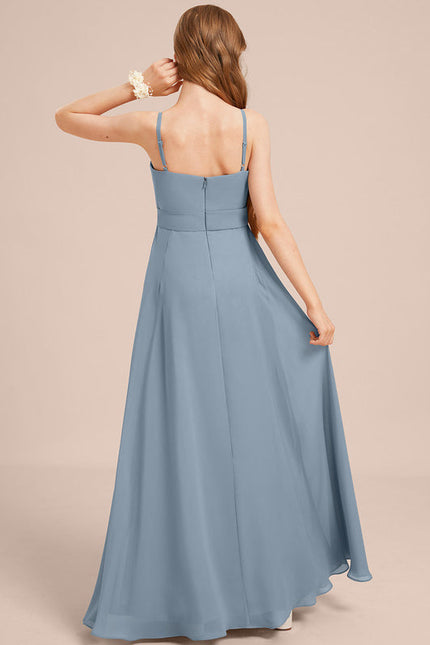 Robe Demoiselle D'Honneur Mousseline Ciel - gallery 3