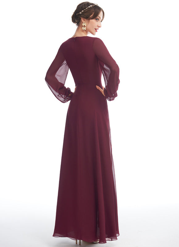 Robe Demoiselle D'Honneur Asymétrique Fluide - gallery 4