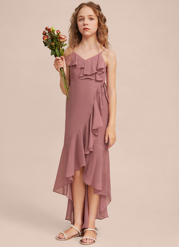 Robe Demoiselle D'Honneur Flottante Rosée - gallery 1