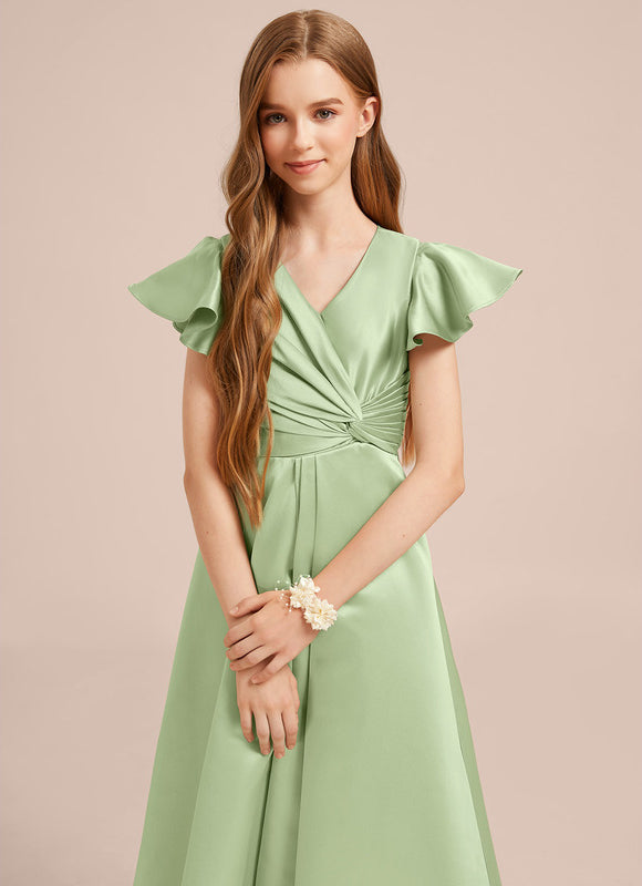 Robe Demoiselle D'Honneur Asymétrique Marine - gallery 3