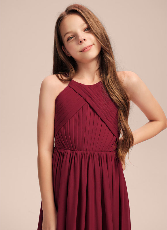 Robe Demoiselle D'Honneur Rouge Élégant Longueur - gallery 2