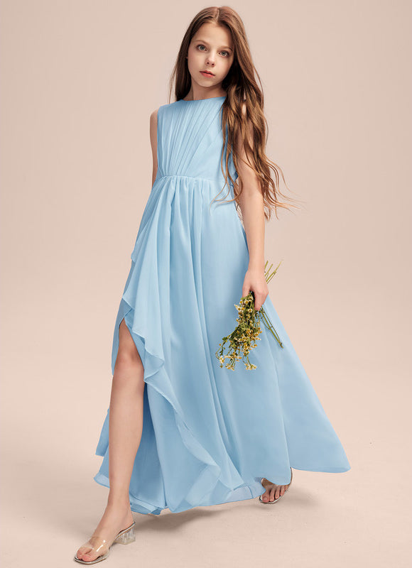 Robe Demoiselle D'Honneur Volante Prune - gallery 5
