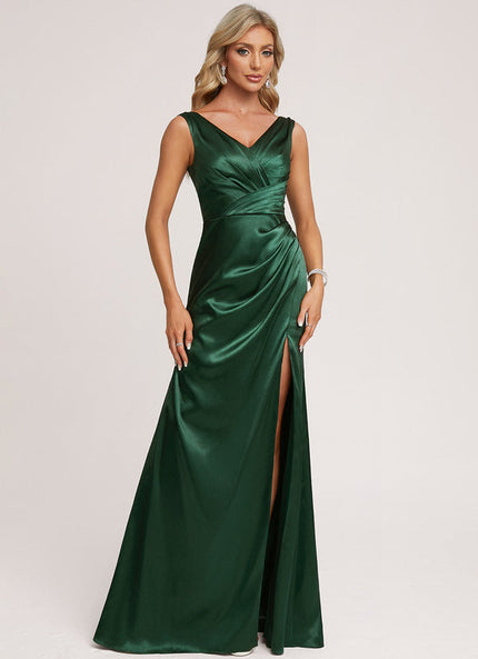 Robe Longue Satin Demoiselle D'Honneur