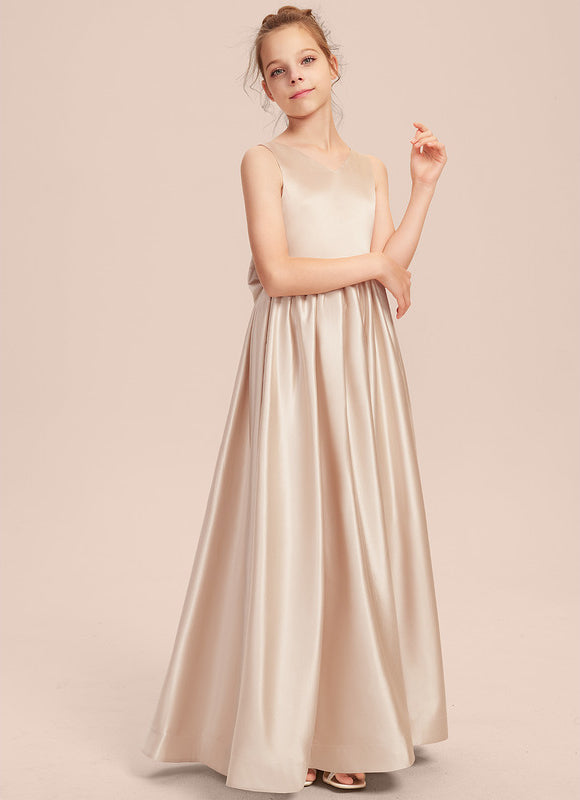 Robe Demoiselle D'Honneur Satinée Lilas - gallery 6