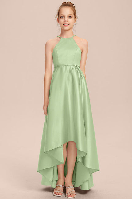 Robe Demoiselle D'Honneur Satin Fluide Asymétrique - gallery 3