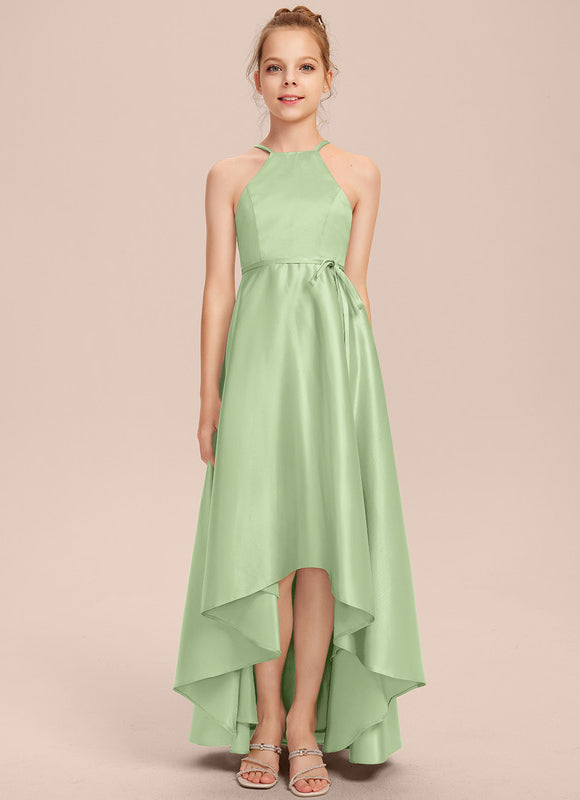 Robe Demoiselle D'Honneur Satin Fluide Asymétrique - gallery 3