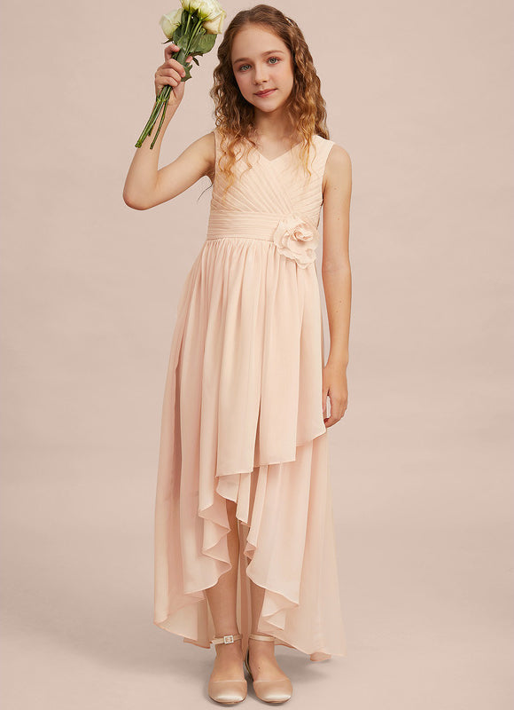 Robe Demoiselle D'Honneur Flou Pêche - gallery 3