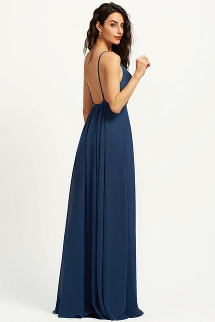 Robe Demoiselle D'Honneur Mousseline Beige - gallery 1